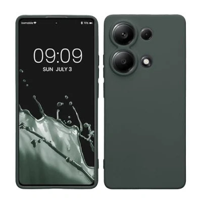 Afbeelding van kwmobile telefoonhoesje geschikt voor Xiaomi Redmi Note 13 Pro 4G Hoesje smartphone Precisie camera uitsnede In dennengroen