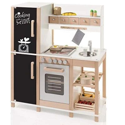 Afbeelding van SUN Kinderkeuken speelkeuken van hout met bord 4139