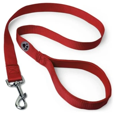 Afbeelding van igadgitz home U7288 Hondenriem met zachte gevoerde handgreep, hondenriem, rood, 122 cm (1,22 m)
