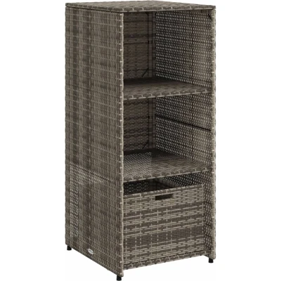 Afbeelding van vidaXL Tuinkast 50x55x115 cm poly rattan grijs