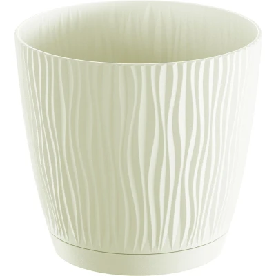 Afbeelding van Prosperplast Bloempot kunststof creme D24 x H22,5 cm Plantenpotten
