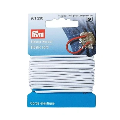 Afbeelding van Prym Wit (2,5 mm, 3 m) elastisch koord 1 Stuk