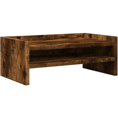 Afbeelding van vidaXL Monitorstandaard 42x24x16 cm bewerkt hout gerookt eikenkleurig