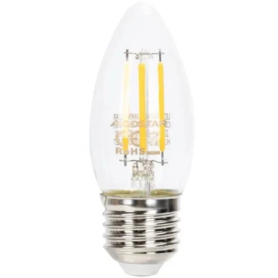 Afbeelding van Aigostar Kaarslamp E27 dimbaar warmwit C35 LED 4W 400Lm=38W halogeen verlichting helder glas 2700K