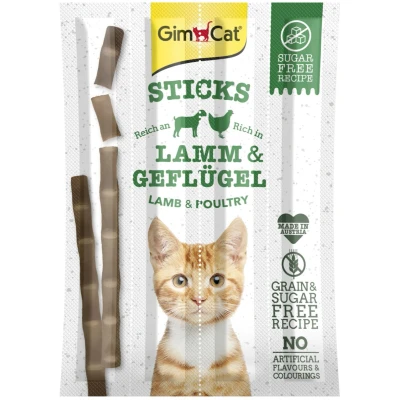 Afbeelding van Gimcat Sticks Kattensnack Lam Gevogelte 4 stuks