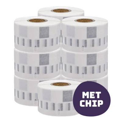 Afbeelding van Geschikt 10x Dymo 99013 / S0722410 compatible Labelwriter 550 labels, 89 mm x 36 Alleeninkt