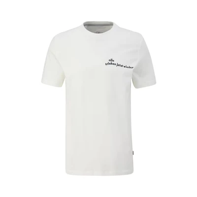 Afbeelding van s.Oliver MIT Rundhalsausschnitt Tshirt print, Heren, Maat: Small, Weiß