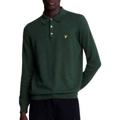 Afbeelding van Lyle &amp; Scott Longsleeve Knitted Polo Heren Maat XL
