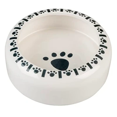 Afbeelding van Duvoplus Voerbak Knaagdier Eetkom Stone Bunny Paw S 100ml 8x8x3,3cm Wit/zwart 1st