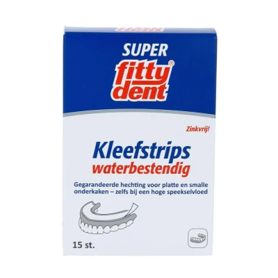 Afbeelding van Fittydent Kleefstrips voor onderprothesen 15 stuks
