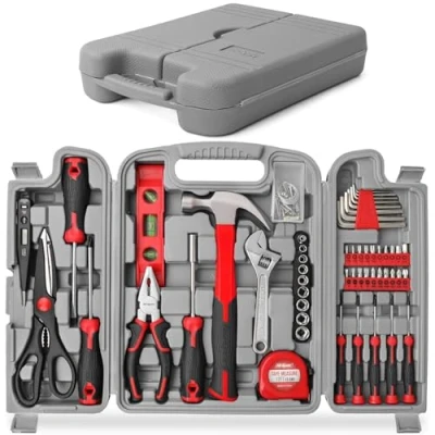Afbeelding van Hi Spec 54 Delige Rode DHZ Gereedschapset in Draagkoffer: Speciaal voor Vrouwelijke Klussers, Thuis &amp; Hobby