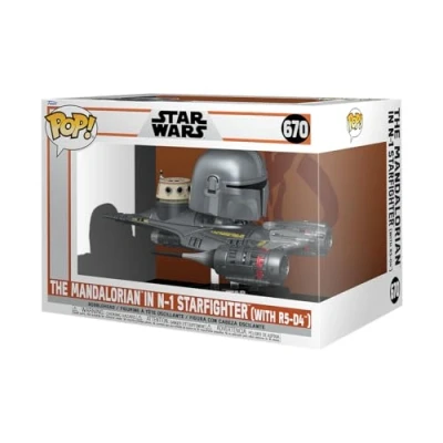Afbeelding van Star Wars Funko Pop Vinyl: The Mandalorian in N 1 Starfighter with R5 D4