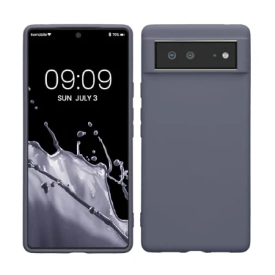 Afbeelding van kwmobile telefoonhoesje geschikt voor Google Pixel 6 Hoesje smartphone Back cover in blauwgrijs