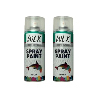 Afbeelding van WLX Spuitverf mat zwart (set van 2) 400 ml ml. Sneldrogende spuitbus. spuitverf, verfspray, graffiti verf, RAL kleur