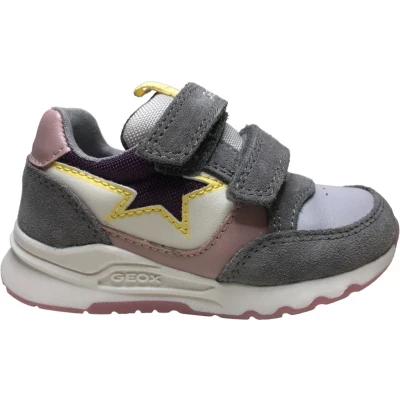 Afbeelding van Geox B Pyrip Babyschoenen voor kinderen, Maat: 23, Light grey pink Leer/ synthetisch