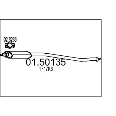 Afbeelding van MTS 01.50135 Middendemper 1360mm