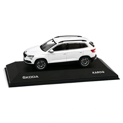 Afbeelding van Skoda 5A7099300S9R Karoq modelauto 1:43 miniatuur model, wit