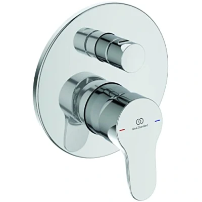 Afbeelding van Ideal Standard Cerabase eengreepsmengkraan voor bad of douche, inbouw, twee wegen, buitendelen, verchroomd