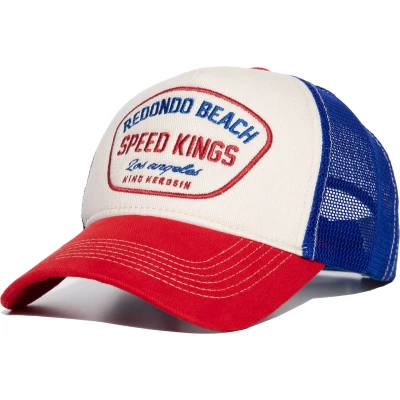 Afbeelding van King Kerosin Trucker Cap &#039;&#039;Redondo Beach&#039;&#039; KKU4C002 Beige &amp; Red