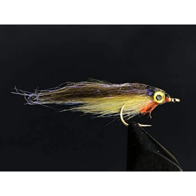 Afbeelding van Tigofly 12 stks Bruin Olijf UV Polar Fry Langzaam Zalm Forel Steelhead Minnow Vliegvissen Vliegen Kunstaas Fly Set Size #8 (Olijf)