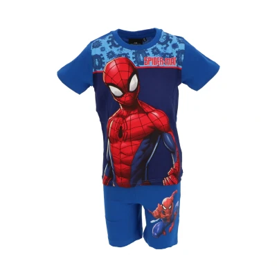 Afbeelding van Spiderman Shortama Blauw Maat 8 Jaar
