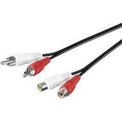 Afbeelding van Microconnect 2xRCA/2xRCA 1.5m 2 x RCA Zwart, Rood, Wit audio kabel