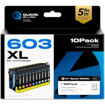 Afbeelding van Votto 603XL inktcartridge compatibel met Epson 603 XL kleurenprintercartridges voor XP 2100 2150 2105 3100 3105 3150 4100 4150 WF 2810 2830 2850 (10 stuks)