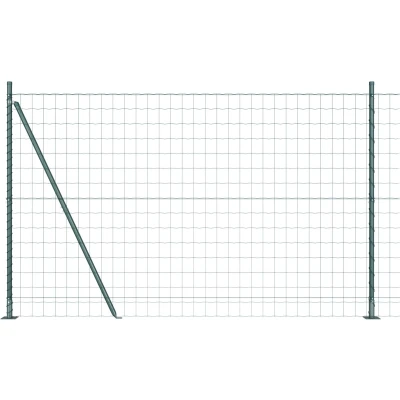 Afbeelding van vidaXL Euro Fence met 7 Flanged Posts 1.6x10 m Gegalvaniseerd Staal