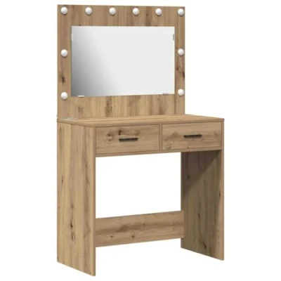 Afbeelding van vidaXL Ambachtelijk eiken MDF met eikenfineer afwerking 78.5 x 41 135 cm