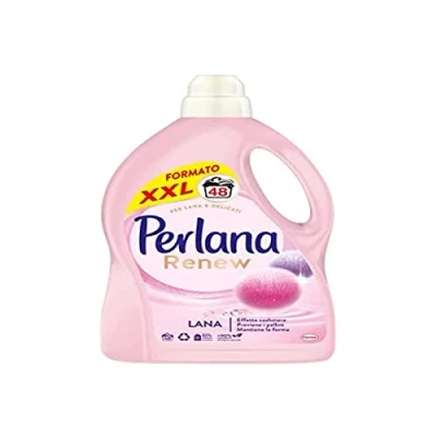 Afbeelding van Perlana Renew vloeibaar wasmiddel wol optimaal voor alle gekleurde kledingstukken, per verpakking 48 wasbeurten