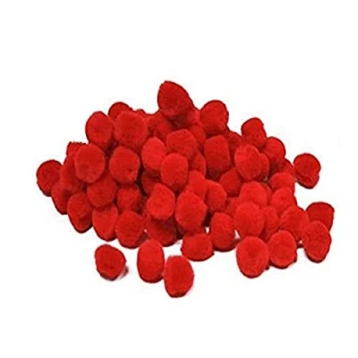 Afbeelding van ROOD Pluizige pompons 10mm Pack van 100 arkCRAFT