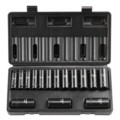 Afbeelding van VEVOR slagmoersleuteldoppenset 3/8 inch 15 delige doppen metrisch