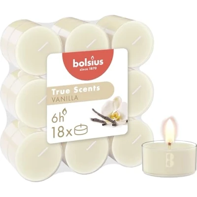 Afbeelding van Bolsius True Scents Geurtheelichten 18 stuks Clear cup Vanilla