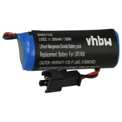 Afbeelding van vhbw Li Ion batterij 2600 mAh (3 V) vervangt CR17450, CR17450E R, CR17450ER