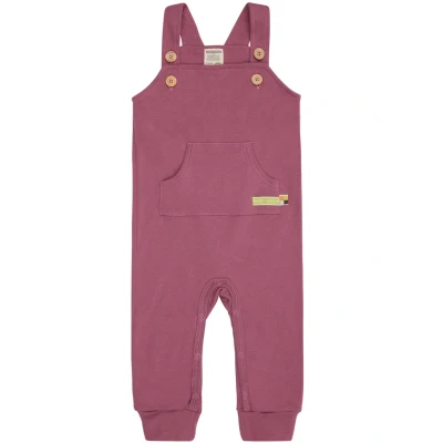 Afbeelding van loud + proud Uniseks babytuinbroek, GOTS gecertificeerd, kruippak voor peuters, grape, 50/56 cm
