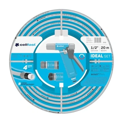 Afbeelding van Cellfast IDEAL 4 laags tuinslang met accessoires Flexibel knikbestendig UV en algenbestendig 1/2&quot; 20 m