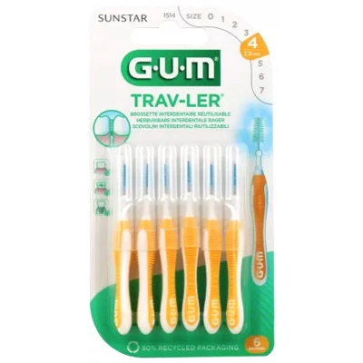 Afbeelding van GUM Travler Ragers 1.3mm Geel 6 Stuks