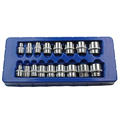 Afbeelding van US PRO Professionele 17 Stuk 3/8 &quot;Drive 8 24mm Ondiepe Enkele Hex Socket Set