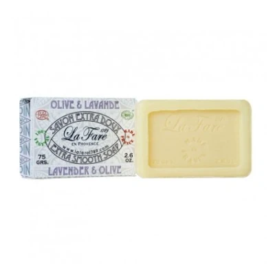 Afbeelding van La Fare 1789 Zeep extra smooth lavendel bio 75 g