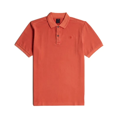 Afbeelding van G STAR Dunda Overdyed Poloshirt, Heren, Maat: Large, Lt antic red gd