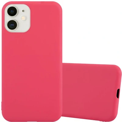 Afbeelding van Cadorabo Hoesje geschikt voor Apple iPhone 12 MINI in CANDY ROOD Beschermhoes TPU silicone Case Cover