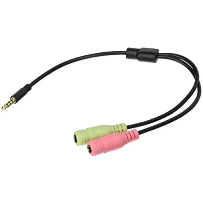 Afbeelding van LOGILINK audiokabel CA0021 Audio Adapter 3.5 mm 4pins &gt; 2x