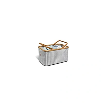 Afbeelding van Prym canvas en bamboe (45 x 30 22 cm) vouw winkel mand 1 Stuk