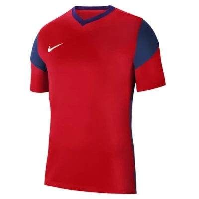 Afbeelding van Nike Heren Short Sleeve Top M Nk Df Prk Drb Iii Jsy Ss, University Rood/Midnight Navy/Wit, CW3826 658, XL