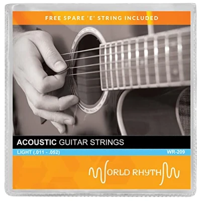 Afbeelding van World Rhythm Akoestische Gitaar snaren Licht (.011 .052) Gauge met Reserve Hoge E String