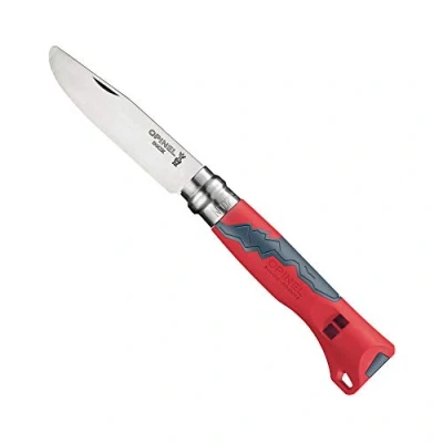 Afbeelding van Vouwmes Opinel Outdoor Junior N07 RVS Virobloc Fluit Rood