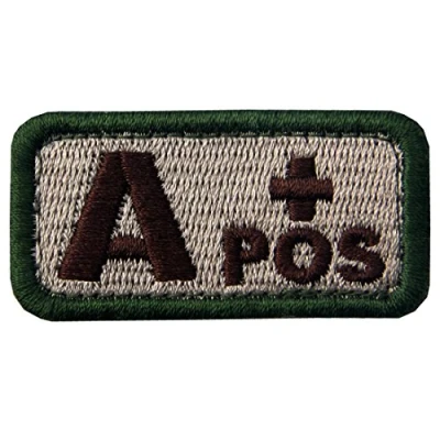Afbeelding van Tactisch type A positief bloedgroep geborduurd embleem Fastener haak en gesp patch, multitan