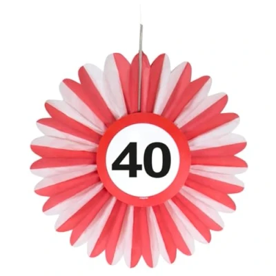 Afbeelding van Honeycomb Verkeersbord 40 jaar 3 stuks