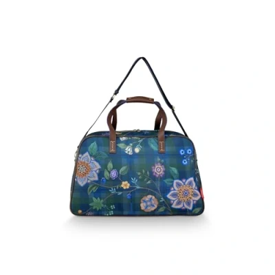 Afbeelding van Pip Studio Tovy Weekendtas Flores Felices Reistas Donkerblauw 57x22x37cm