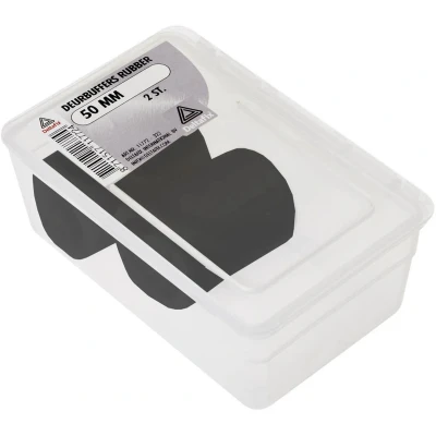 Afbeelding van Deurbuffers rubber 50mm zwart 2st Deltafix